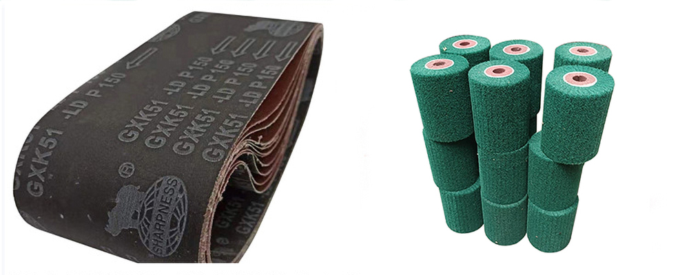 Abrasive belts and non-woven wheels