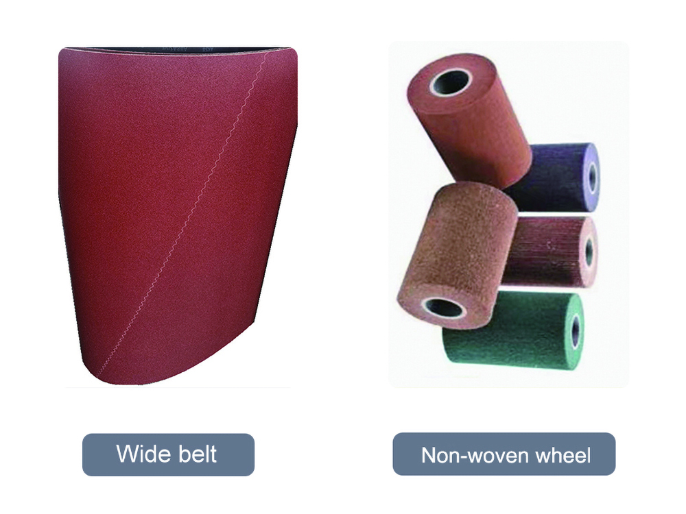 abrasive belt and non-woven wheel